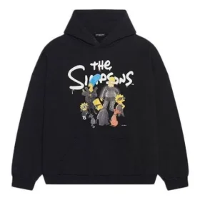 Balenciaga x THE SIMPSONS katoenen Hoodie met wijde pasvorm “Black” 674986TLVG81000