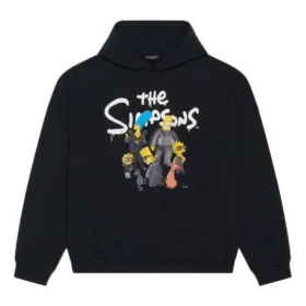 Balenciaga x THE SIMPSONS katoenen Hoodie, wijde pasvorm “Black” 675003TLVG81000