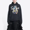 Balenciaga x THE SIMPSONS katoenen Hoodie, wijde pasvorm “Black” 675003TLVG81000