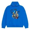 Balenciaga x THE SIMPSONS katoenen Hoodie, wijde pasvorm “Blue” 674986TLVG84210