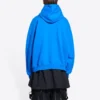 Balenciaga x THE SIMPSONS katoenen Hoodie, wijde pasvorm “Blue” 674986TLVG84210