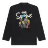 Balenciaga x THE SIMPSONS T-shirt met lange mouwen, Large Fit “Black” 681046TLVG70100
