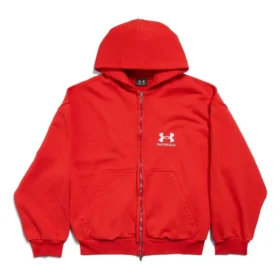 Balenciaga x Under Armour Hoodie met ritssluiting “Red White” 803264TRVB86540