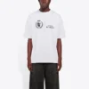 Balenciaga x WFP 1e generatie crossover-print met logo, ronde hals, pullover met korte mouwen, grijs, heren 612966THV841167