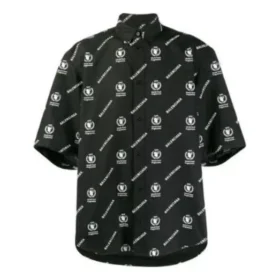 Balenciaga x WFP shirt met korte mouwen en vierkante rug “Black White” 602026TIL251070