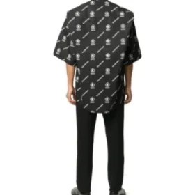 Balenciaga x WFP shirt met korte mouwen en vierkante rug “Black White” 602026TIL251070