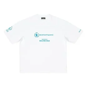 Balenciaga x WFP T-shirt, medium pasvorm “White” 612966TMVL29086