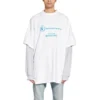 Balenciaga x WFP T-shirt met dubbele mouwen “White” 698089TMVL29086