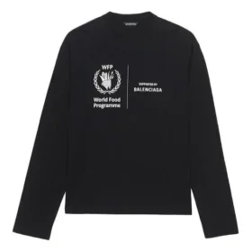 Balenciaga x WFP T-shirt met lange mouwen, medium pasvorm “Black” 612967THV841000