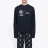 Balenciaga x WFP T-shirt met lange mouwen, medium pasvorm “Black” 612967THV841000