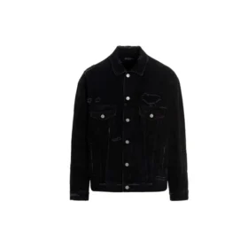 Barcode Destroyed Denim jas “Zwart” 664329TBP471055