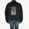 Barcode Destroyed Denim jas “Zwart” 664329TBP471055