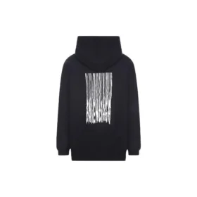 Barcode katoenen Hoodie “Black” 651799TKVE61070