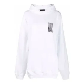 Barcode katoenen Hoodie “White” 651799TKVE69040