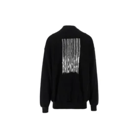 Barcode-trui met ronde hals “Black” 652981TKVE61070