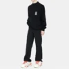 Barcode-trui met ronde hals “Black” 652981TKVE61070