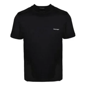Basic T-shirt met klein logo, ronde hals en korte mouwen, unisex, zwart 556151TYK281000