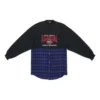 BB Authentic T-shirt met patch en lange mouwen “Black Blue” 698227TMM085212