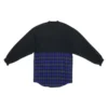 BB Authentic T-shirt met patch en lange mouwen “Black Blue” 698227TMM085212