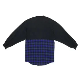 BB Authentic T-shirt met patch en lange mouwen “Black Blue” 698227TMM085212
