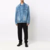 BB-denimjas met spuitpatroon, ruime pasvorm “Electric Blue Fuchsia” 678354TCW030406