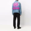 BB-denimjas met spuitpatroon, ruime pasvorm “Electric Blue Fuchsia” 678354TCW030406