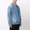 BB-denimjas met spuitpatroon, ruime pasvorm “Electric Blue Fuchsia” 678354TCW030406