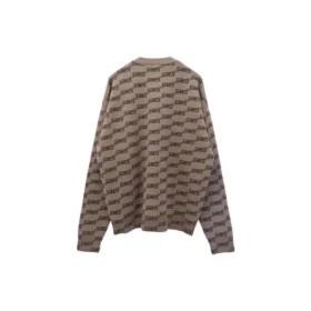 BB gebreide trui met ronde hals en all-overprint “Beige” 733859T32539378