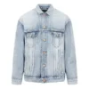BB-gespoten Denim-jasje, ruime pasvorm “Light Blue Yellow” 678354TDW143341