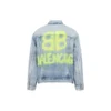 BB-gespoten Denim-jasje, ruime pasvorm “Light Blue Yellow” 678354TDW143341