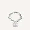 Bb-hangslotarmband in zilver/antiek zilver