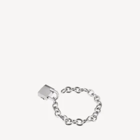 Bb-hangslotarmband in zilver/antiek zilver