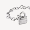 Bb-hangslotarmband in zilver/antiek zilver