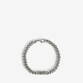 BB Icon dunne gourmette-armband voor heren in antiek zilver
