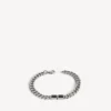 BB Icon dunne gourmette-armband voor heren in antiek zilver