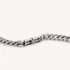 BB Icon dunne gourmette-armband voor heren in antiek zilver