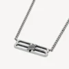 BB Icon ketting in antiek zilver