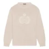 BB Laurel Crown Logo gebreide trui met ronde hals “Beige” 664369T32119028