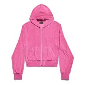 BB Motel Hoodie met rits, getailleerd “Dark Pink” 791755TQVU85803