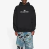 Bb Pixel fleece hoodie met trekkoord en lange mouwen, zwart 578135TKVI81070