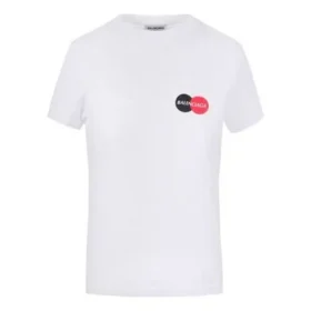 Bedrukt T-shirt met ronde hals en korte mouwen, wit 612964TIV799000