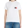 Bedrukt T-shirt met ronde hals en korte mouwen, wit 612964TIV799000