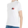 Bedrukt T-shirt met ronde hals en korte mouwen, wit 612964TIV799000