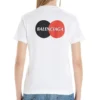 Bedrukt T-shirt met ronde hals en korte mouwen, wit 612964TIV799000
