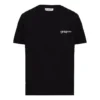 Bedrukt T-shirt met ronde hals en korte mouwen, zwart 612965TKV861070