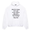 Bedrukte sporthoodie, unisex, wit 641679TJVI69040