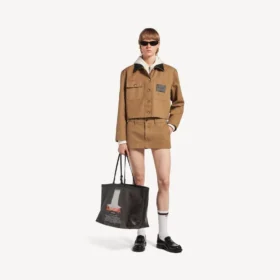 Beige katoenen minirok voor dames