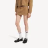Beige katoenen minirok voor dames