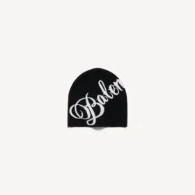Big B-beanie voor heren in zwart/wit