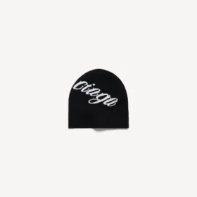 Big B-beanie voor heren in zwart/wit